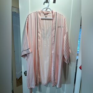 Victoria's Secret Pink Striped Robe